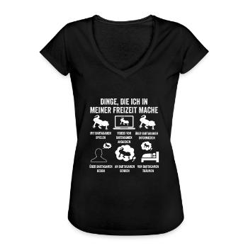 Reptilien Bartagame Bartagamen - Frauen Vintage T-Shirt - Schwarz - Vorne - Danielle (179cm)