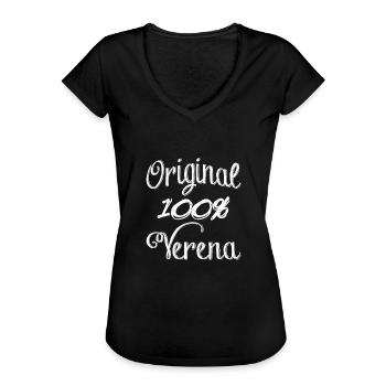 Original 100% Verena - Frauen Vintage T-Shirt - Schwarz - Vorne - Danielle (179cm)