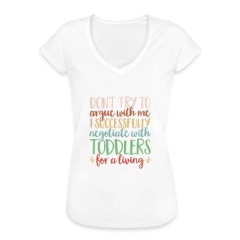 Childcare Teacher Educator - Women's Vintage T-Shirt - black - Front - Danielle (179cm)