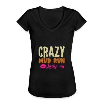 Perfect funny Race - Frauen Vintage T-Shirt - Schwarz - Vorne - Danielle (179cm)