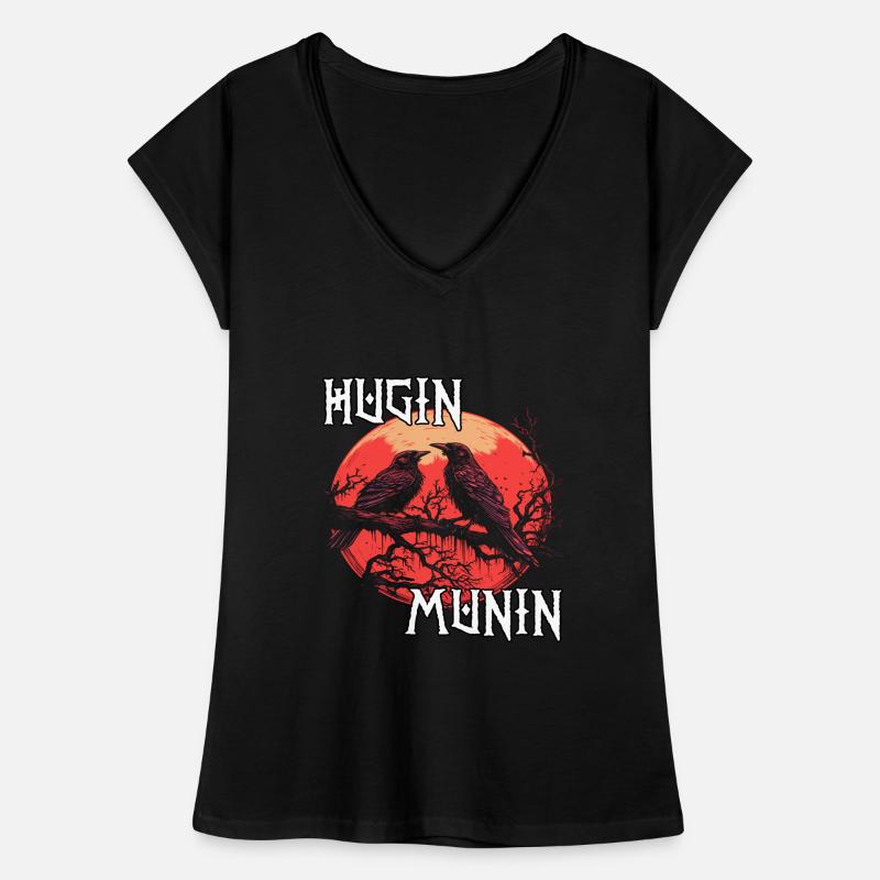 Corbeau de sang | Vikings Odin’s Ravens Vikings T-shirt vintage Femme