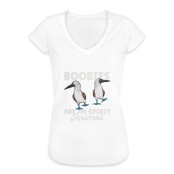 Blue-footed Booby Seabird Blue-footed Booby Seabird - Women's Vintage T-Shirt - black - Front - Danielle (179cm)