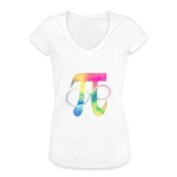 Numéro Pi drôle 3,141 Infinity Pi Day Drôle de geek - T-shirt vintage Femme - noir - Devant - Danielle (179cm)