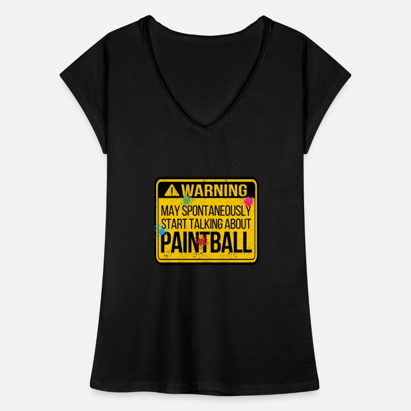 Warning can start spontaneously, about paintball Women's Vintage T-Shirt