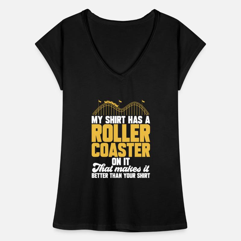 Achterbahn Rollercoaster Freizeitpark Frauen Vintage T-Shirt