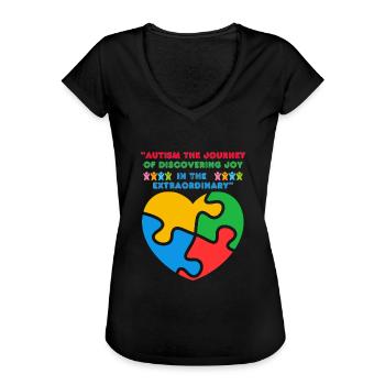 Autismus - Frauen Vintage T-Shirt - Schwarz - Vorne - Danielle (179cm)