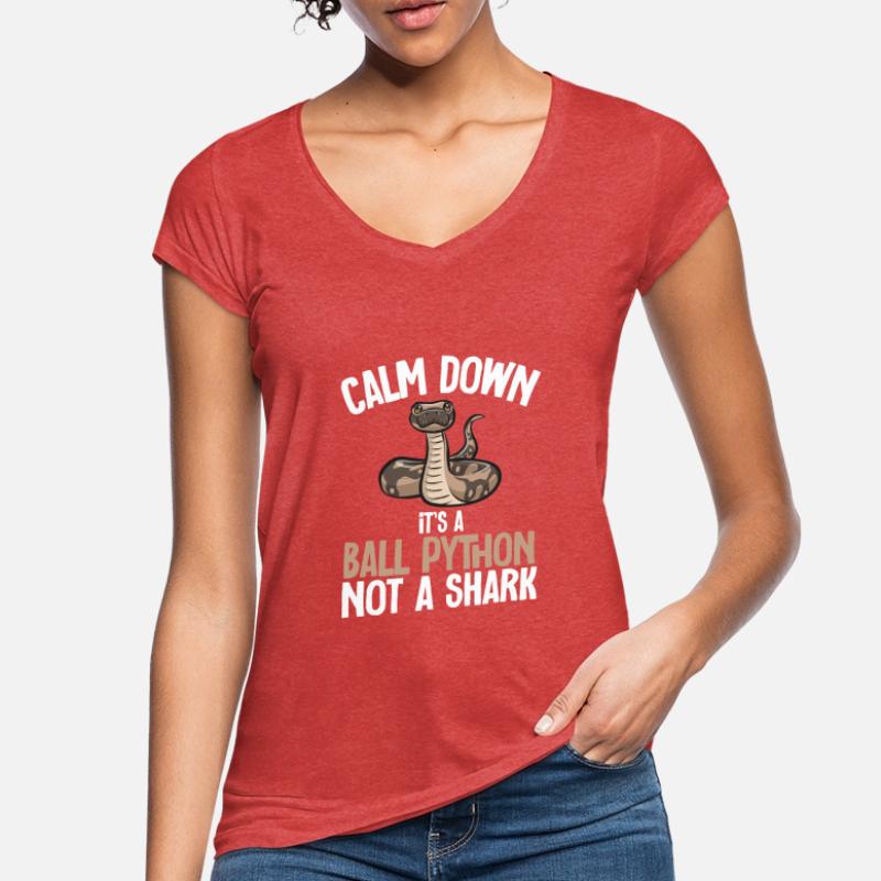 Ball Python Snake King Python Women's Vintage T-Shirt