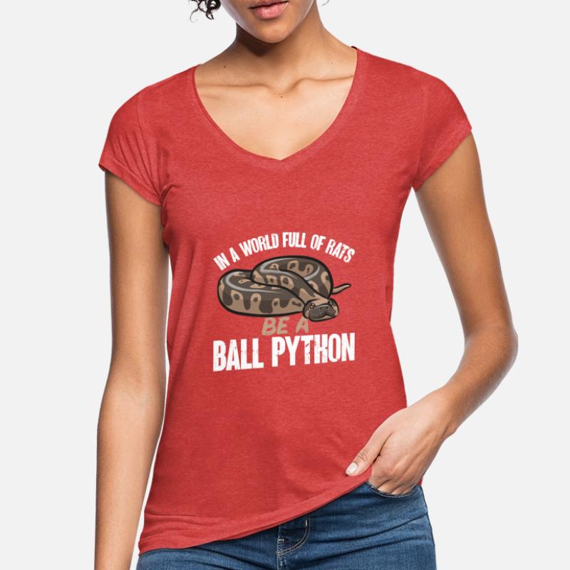 Ball Python Schlange Königspython Frauen Vintage T-Shirt