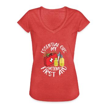 Essential Oils: My Emotional First Aid Natural Hea - Women's Vintage T-Shirt - heather red - Front - Danielle (179cm)