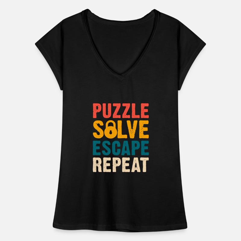 Puzzle Solve Escape Repeat Breakout Challenge Frauen Vintage T-Shirt