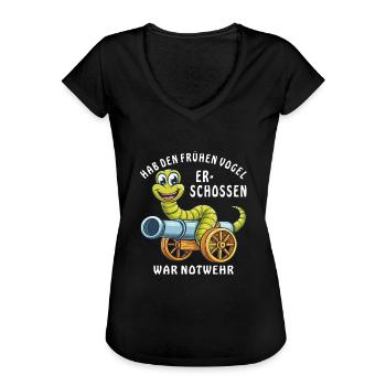 TIR LÈVE-TÔT SELF-DÉFENSE - T-shirt vintage Femme - noir - Devant - Danielle (179cm)