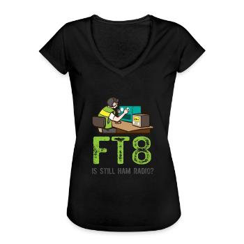Amateurfunk FT8 ist immer noch Amateurfunk - Frauen Vintage T-Shirt - Schwarz - Vorne - Danielle (179cm)