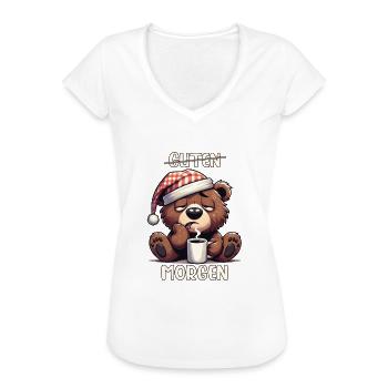 Morning grouch, , good morning - Women's Vintage T-Shirt - black - Front - Danielle (179cm)