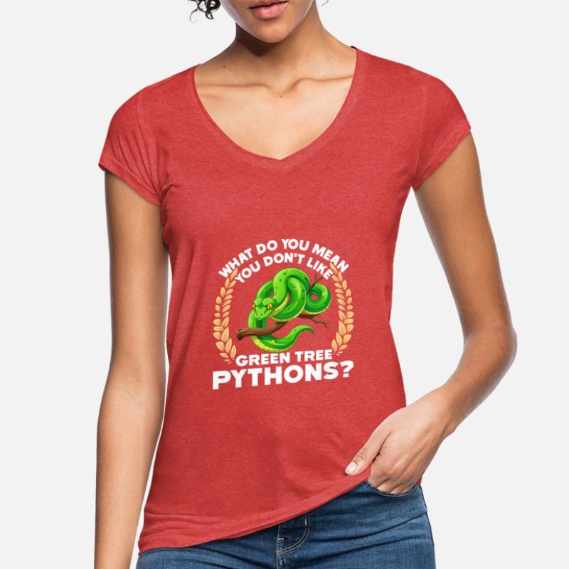 Green Tree Python Women's Vintage T-Shirt