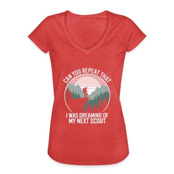 Scout Guide Scout Camping - Women's Vintage T-Shirt - heather red - Front - Danielle (179cm)