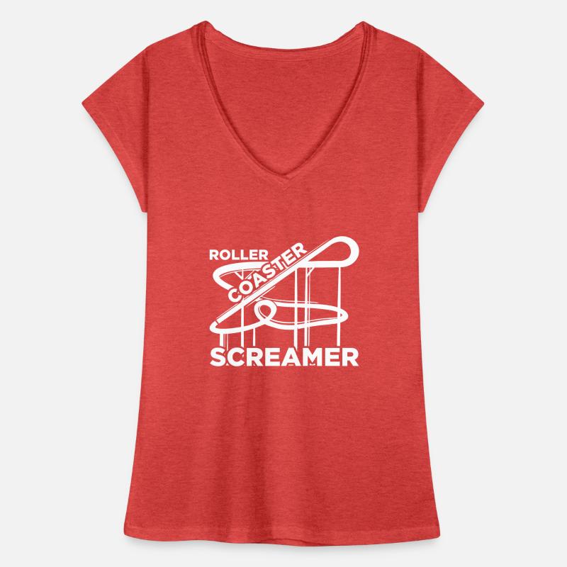 Freizeitpark Roller Coaster Screamer Achterbahn Frauen Vintage T-Shirt