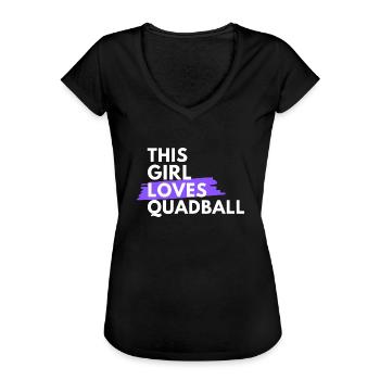 Dieses Mädchen liebt Quadball - Frauen Vintage T-Shirt - Schwarz - Vorne