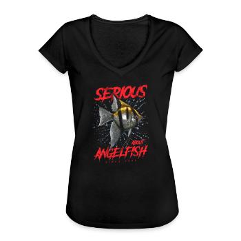 Serious About Discus Fish Since 1931 - Women's Vintage T-Shirt - black - Front - Danielle (179cm)