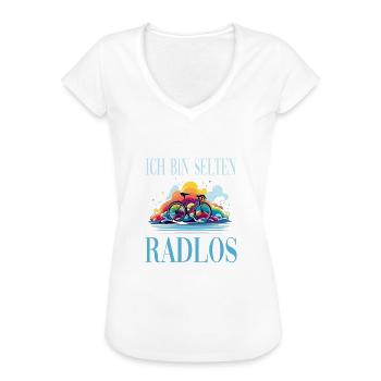 Fahrradfahren Fahrrad Radfahren für einen - Frauen Vintage T-Shirt - Schwarz - Vorne - Danielle (179cm)