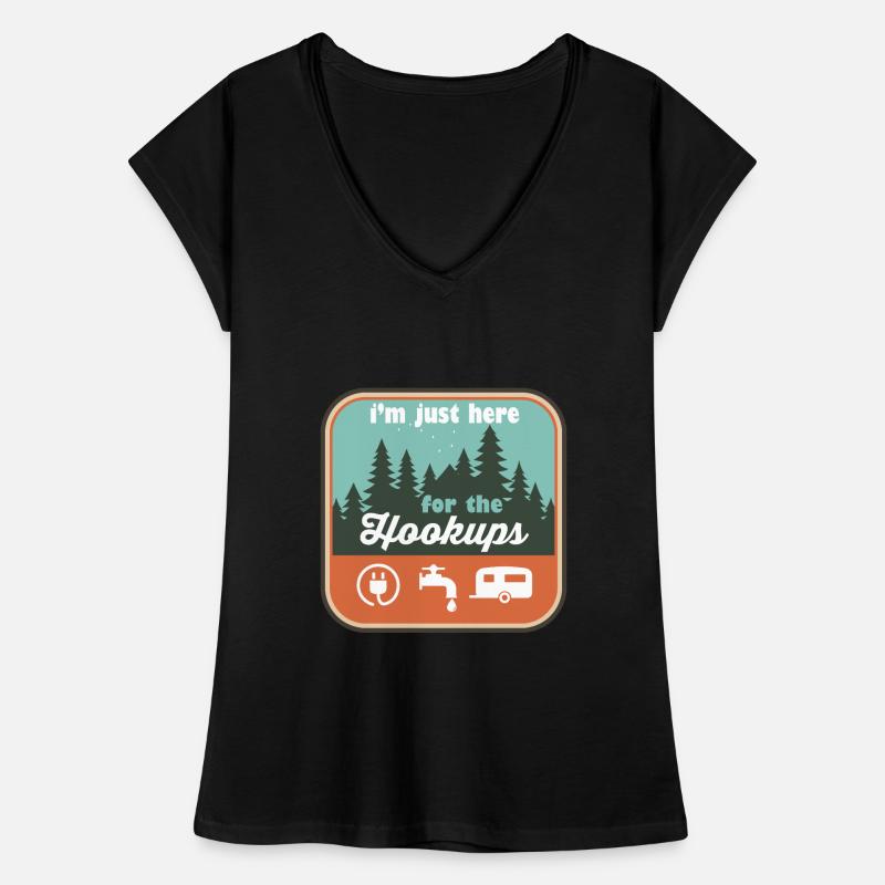 I'm Just Here For the Hookups RV Camping Frauen Vintage T-Shirt