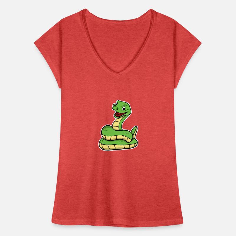 Cute Snake Python Women's Vintage T-Shirt