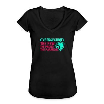 Cybersécurité Les quelques-uns Les fiers Les paranoïaques - - T-shirt vintage Femme - noir - Devant - Danielle (179cm)