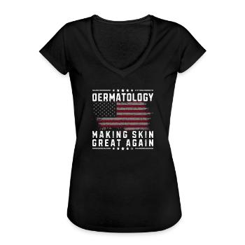 Dermatologie macht Haut wieder groß - Haut - Frauen Vintage T-Shirt - Schwarz - Vorne - Danielle (179cm)