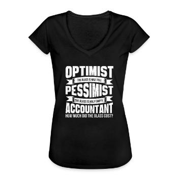 Lustige Buchhalter Sprüche Finanzamt Steuern - Frauen Vintage T-Shirt - Schwarz - Vorne