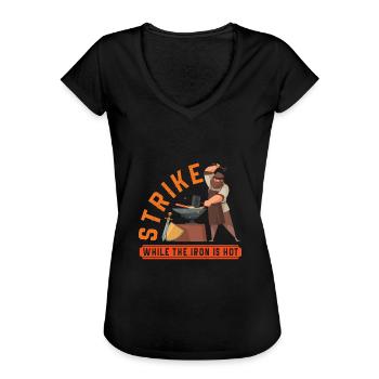 Lustiger Schmied Spruch & Schmieden - Frauen Vintage T-Shirt - Schwarz - Vorne