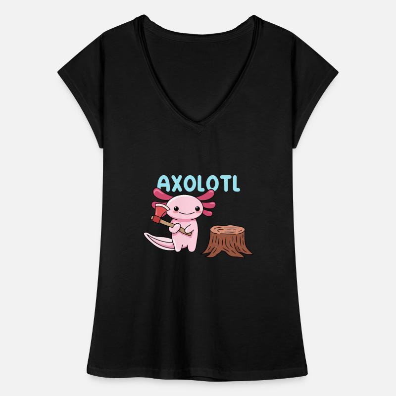 Conception de jeu de mots Axe Axolotl pour les amateurs d’axolotl T-shirt vintage Femme