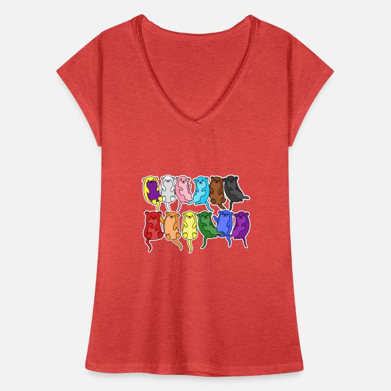 Fierté Progrès Flag Otter Égalité T-shirt vintage Femme