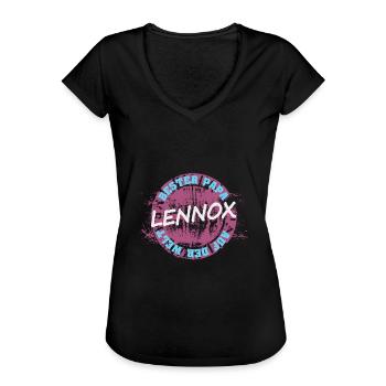 Geschenk für Lennox - Frauen Vintage T-Shirt - Schwarz - Vorne - Danielle (179cm)