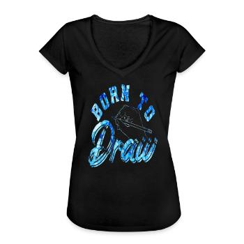 Dessin - T-shirt vintage Femme - noir - Devant - Danielle (179cm)