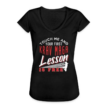 Krav Maga - Frauen Vintage T-Shirt - Schwarz - Vorne