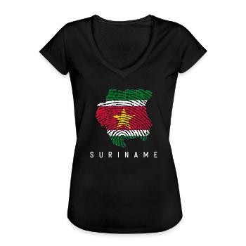 suriname - Women's Vintage T-Shirt - black - Front - Danielle (179cm)