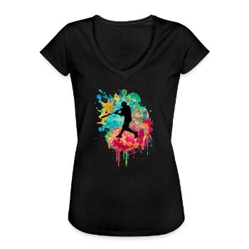Baseball Homerun Softball Strike. - Frauen Vintage T-Shirt - Schwarz - Vorne