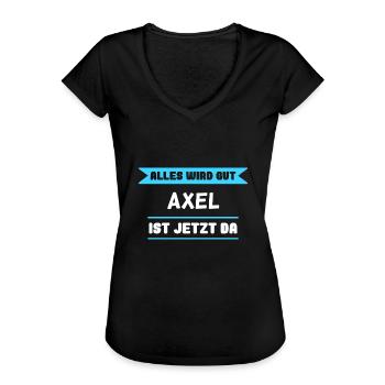Axel Name Design für stolze Axels - Frauen Vintage T-Shirt - Schwarz - Vorne - Danielle (179cm)