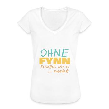 Fynn - Frauen Vintage T-Shirt - Schwarz - Vorne - Danielle (179cm)