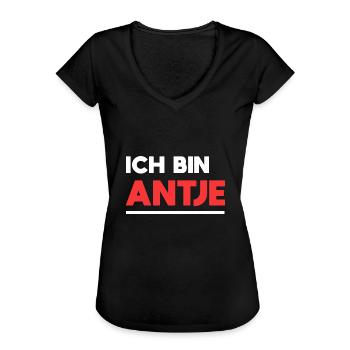 Antje Name Spruch für stolze Antjes - Frauen Vintage T-Shirt - Schwarz - Vorne - Danielle (179cm)