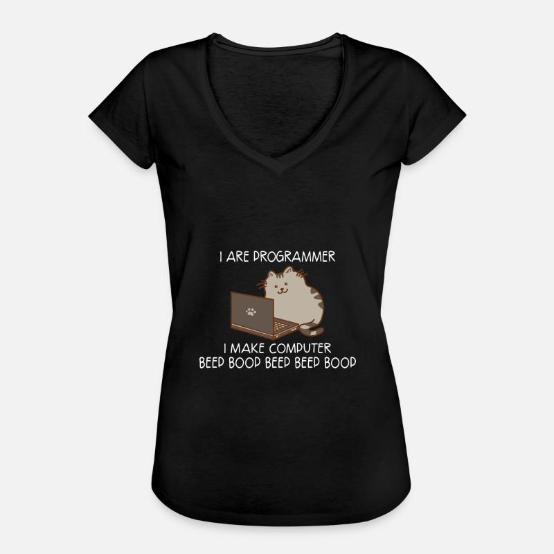 I Are Programmer I Make C... Programmeur & Nerd - T-shirt vintage Femme - noir