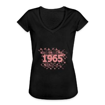 1965 - Women's Vintage T-Shirt - black - Front - Danielle (179cm)