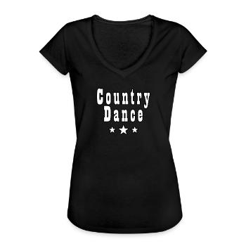 Danse Country - T-shirt vintage Femme - noir - Devant - Danielle (179cm)