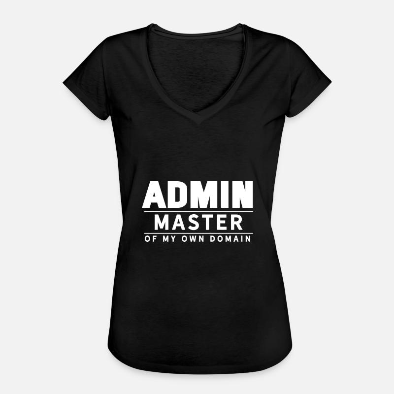 System Admin Funny Computer Sys Admin - Women's Vintage T-Shirt - black