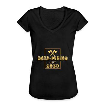 2030 - T-shirt vintage Femme - noir - Devant - Danielle (179cm)