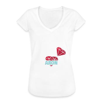 Aron précieux - T-shirt vintage Femme - noir - Devant - Danielle (179cm)