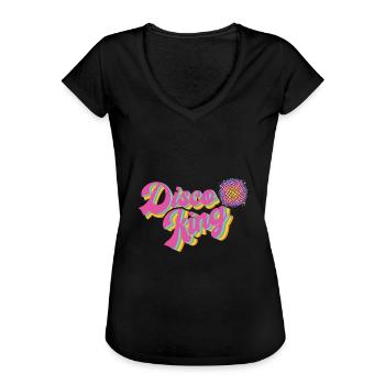 Disco Ball Club Lifes Retro Vintage Groovy Party - T-shirt vintage Femme - noir - Devant - Danielle (179cm)