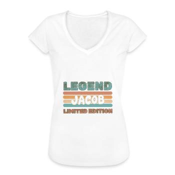 Jacob as a given name - Women's Vintage T-Shirt - black - Front - Danielle (179cm)