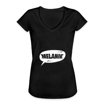Mélanie Mélanie - T-shirt vintage Femme - noir - Devant - Danielle (179cm)