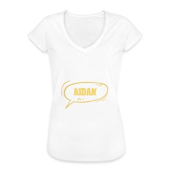 Aidan - Frauen Vintage T-Shirt - Schwarz - Vorne - Danielle (179cm)