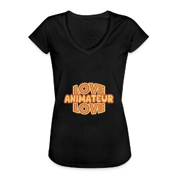 Entertainer as a job - Women's Vintage T-Shirt - black - Front - Danielle (179cm)